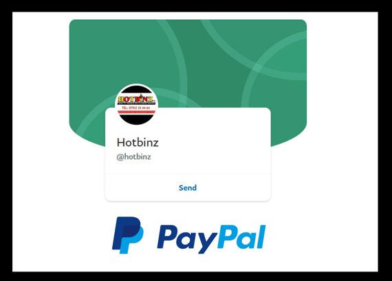 image of the hotbinz paypal account